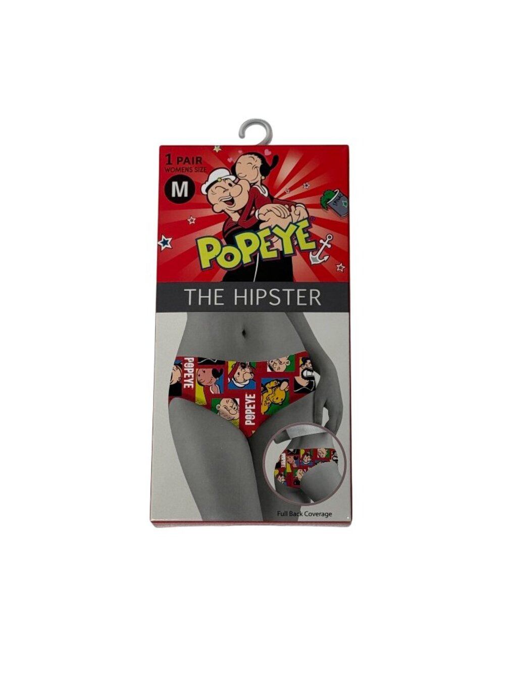 Popeye Women’s Hipster Underwear Medium Cartoon Print Full Coverage NWT